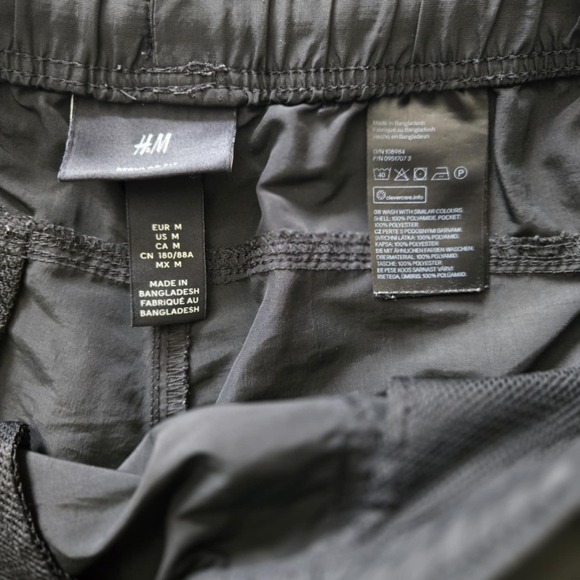 H&M White Athletic Shorts High-Waisted Elastic Running Summer Beachwear Black M - Picture 10 of 10